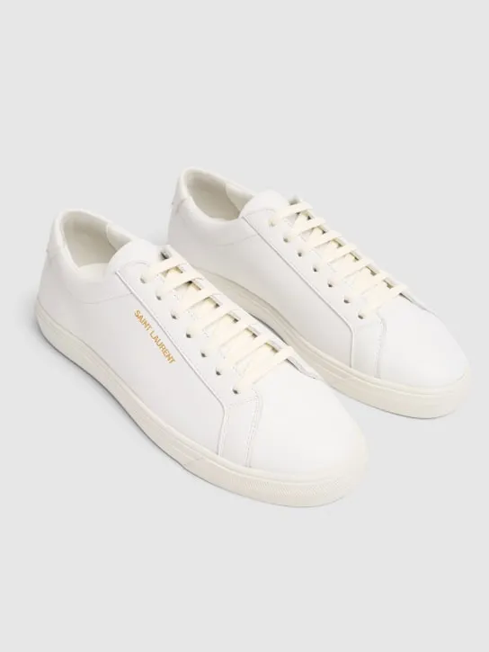 Saint Laurent   10mm Andy leather sneakers 