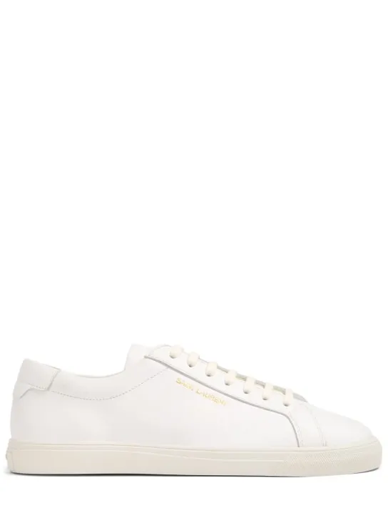 Saint Laurent   10mm Andy leather sneakers 