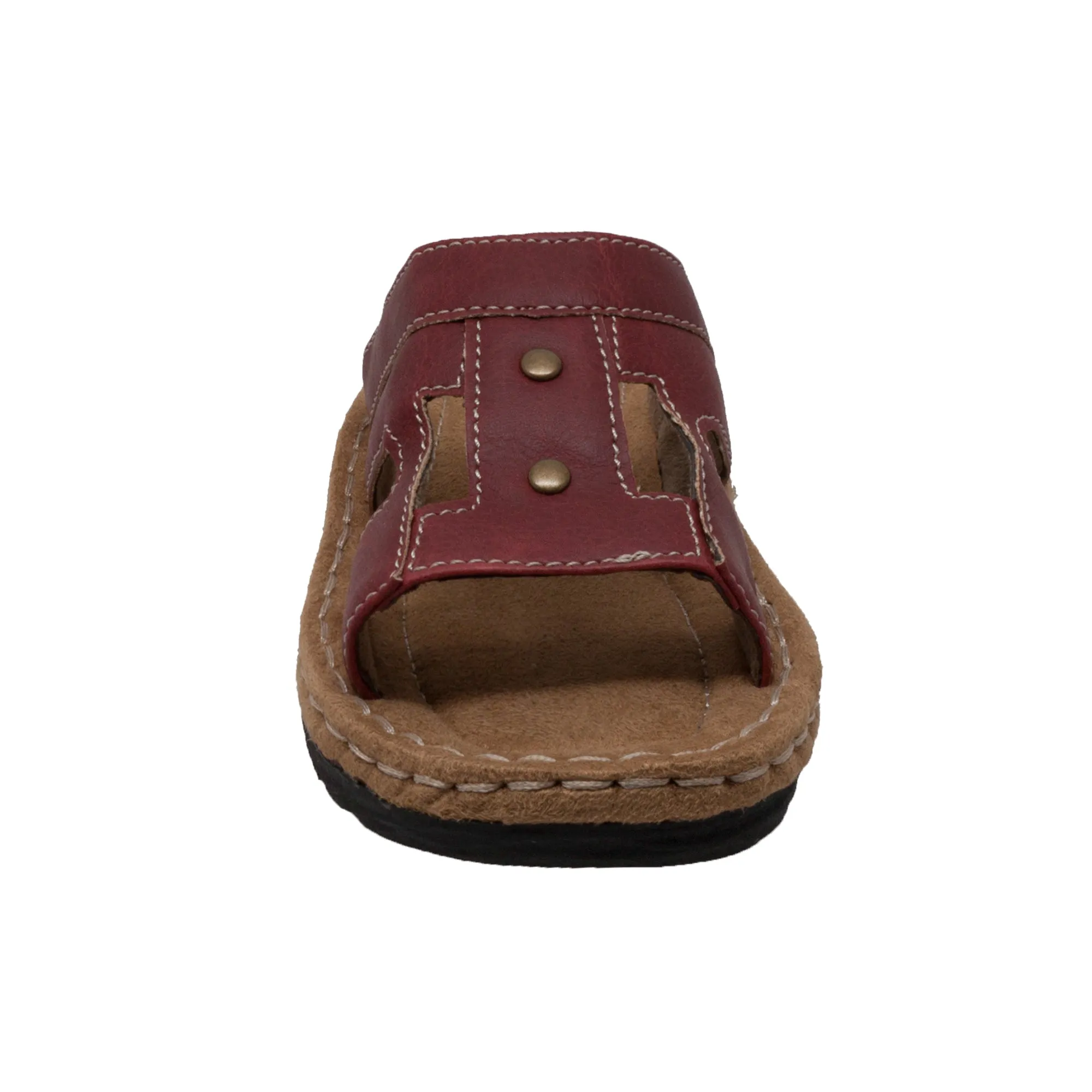 Shaboom Children Girls Red Band Slide Sandal Faux Leather