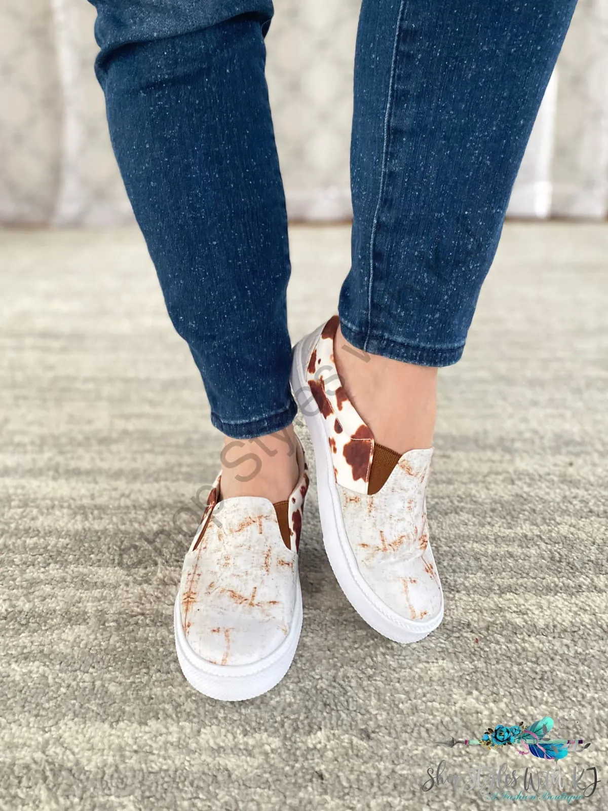 Stylin' Sneakers in Rusted White