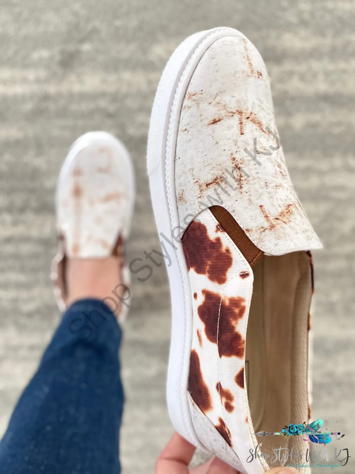 Stylin' Sneakers in Rusted White