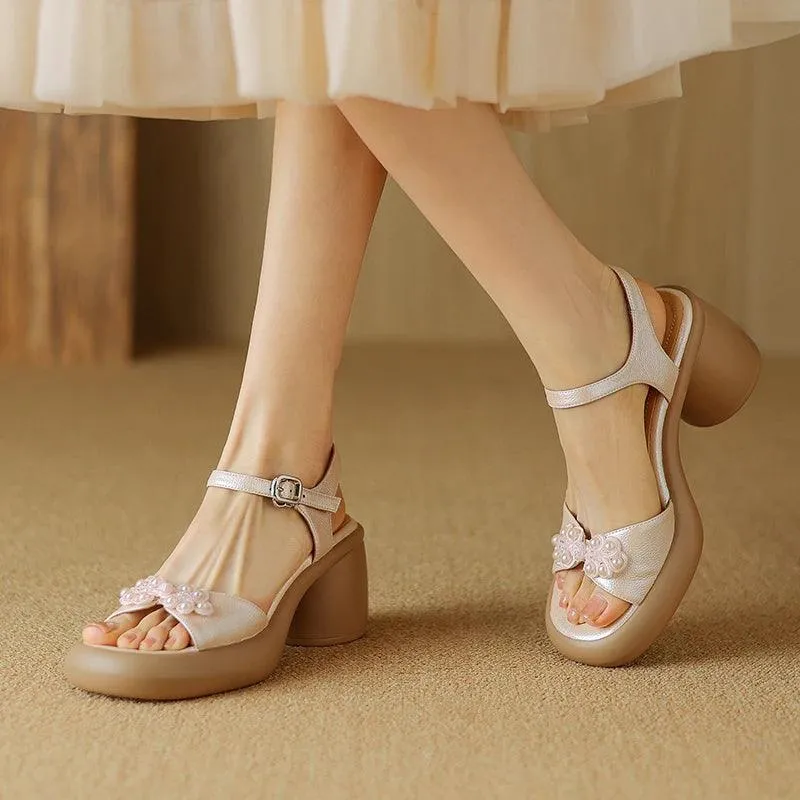 TSS81 Women's Casual Shoes - Chinese knot Mules Pumps
