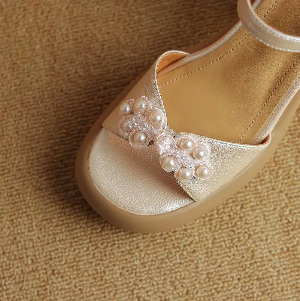 TSS81 Women's Casual Shoes - Chinese knot Mules Pumps
