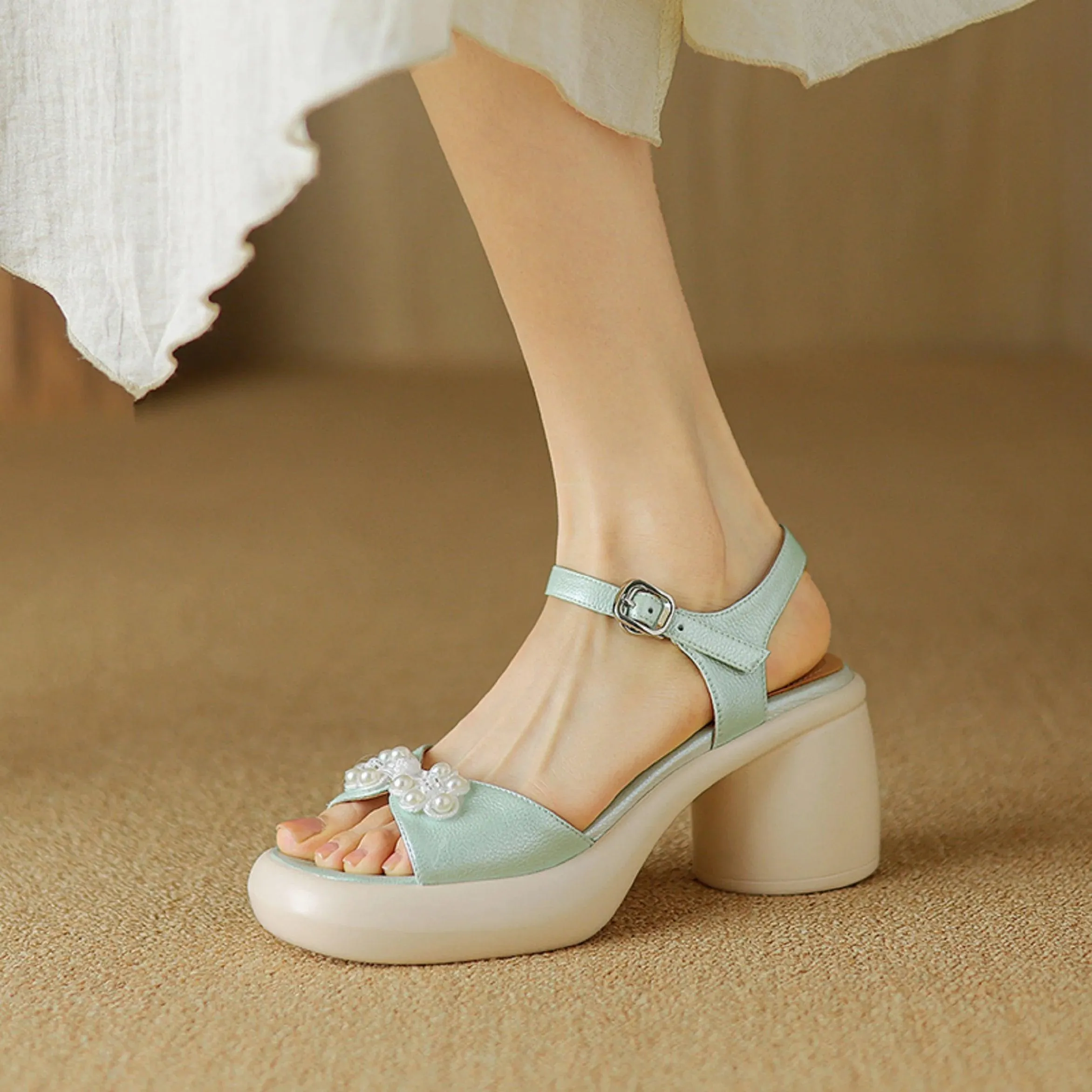 TSS81 Women's Casual Shoes - Chinese knot Mules Pumps