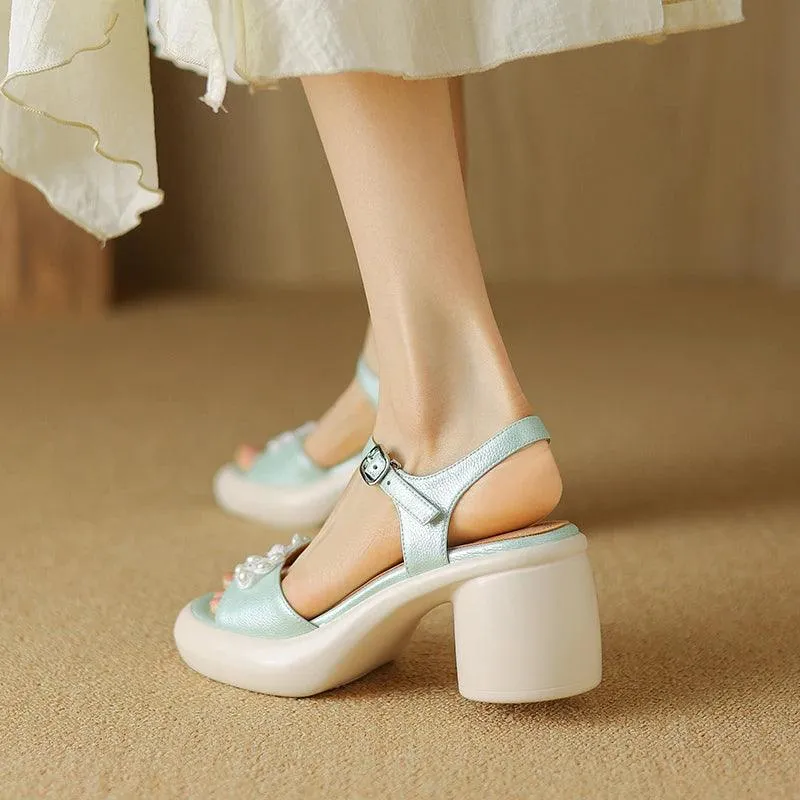 TSS81 Women's Casual Shoes - Chinese knot Mules Pumps