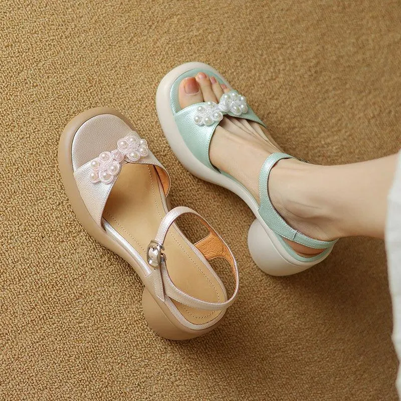 TSS81 Women's Casual Shoes - Chinese knot Mules Pumps