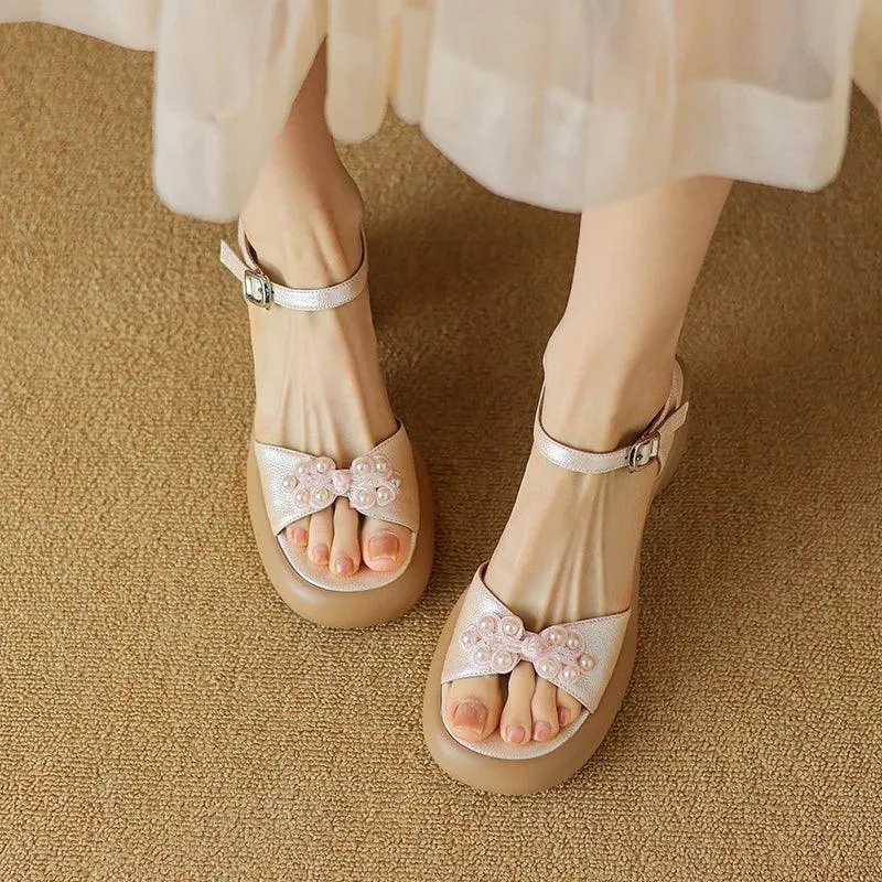 TSS81 Women's Casual Shoes - Chinese knot Mules Pumps