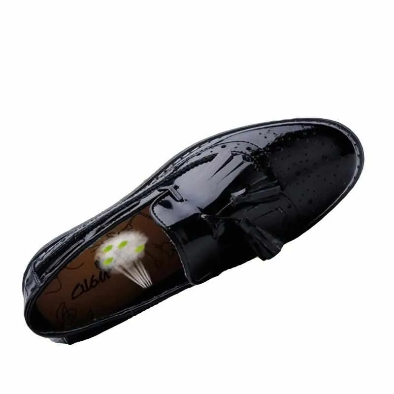 Women Flats Leather Tassel Slip-on Shoes