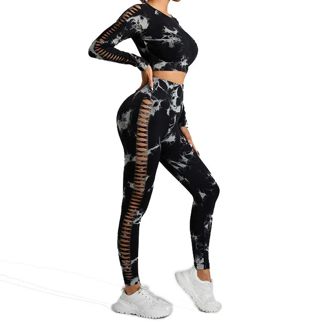 Women's yoga shorts and high-waisted gym yoga set