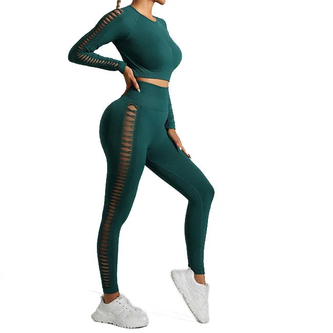 Women's yoga shorts and high-waisted gym yoga set