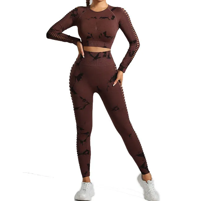 Women's yoga shorts and high-waisted gym yoga set