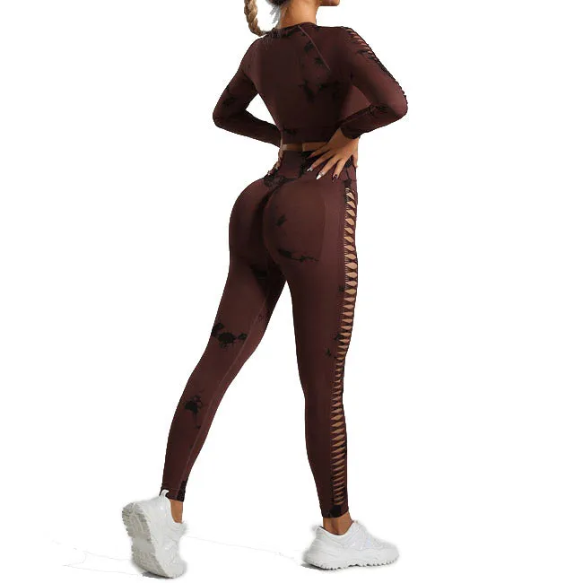 Women's yoga shorts and high-waisted gym yoga set